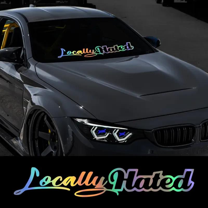 Locally Hated Car Front and Rear Windshield Sticker Auto Window PVC Waterproof Decoration Vinyl Decals Universal Accessories