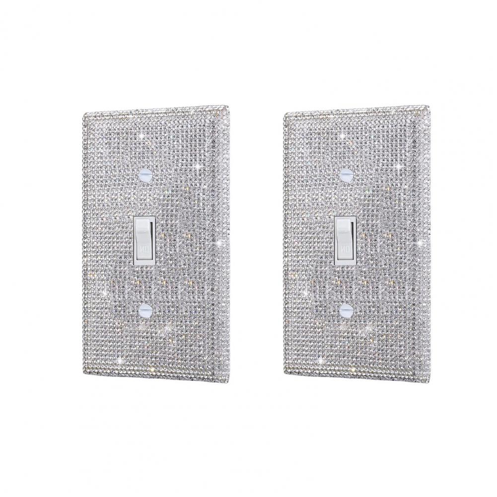 Bathroom Switch Plate Elegant Single Toggle Light Switch Plates for Home Office Decor Set of 2 Decorative Outlet Covers for Room