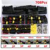 708Pcs 43set 1-6 Pin Way Car Sealed IP68 Waterproof Electrical Wire Connector Plug Kit 12A For Cars Motorbikes Trucks Boats Auto