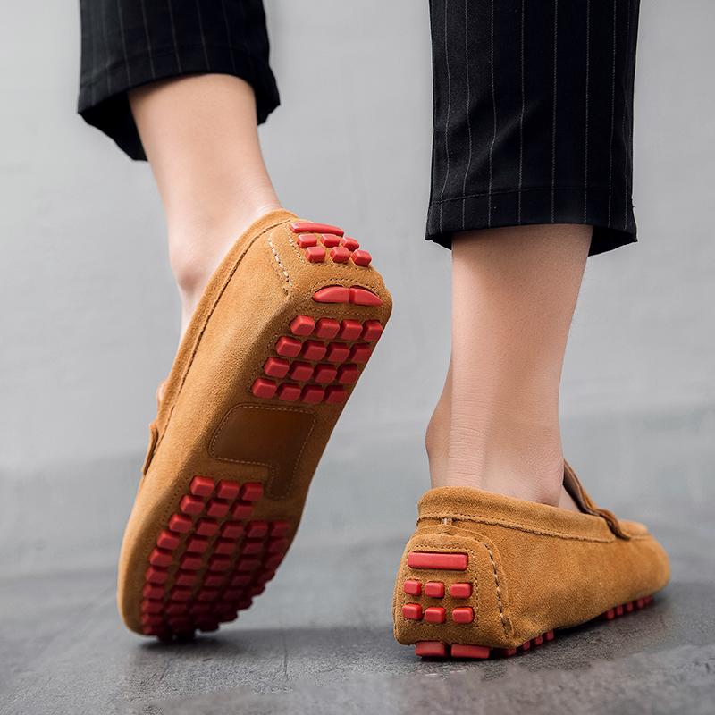 Mens Loafers Leather Luxury Designer Spring Summer Moccasins Men Loafer Suede Casual Shoes Men Flats Lightweight Driving Shoes