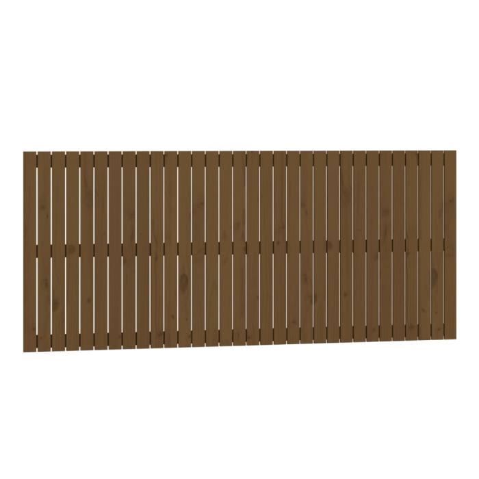 VidaXL Tête de lit murale Marron miel 204x3x90 cm Bois massif de pin 824881