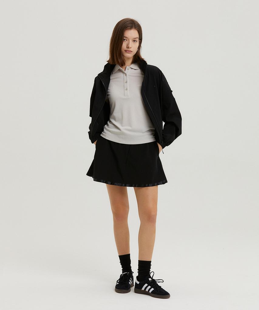 A Ben Flor String Flare Skirt Black