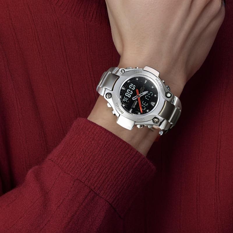 Casio MR-G series G Shock series 200 meters waterproof quartz movement titanium strap Japanese and Korean watch men's watch black dial MRG-130T-1A