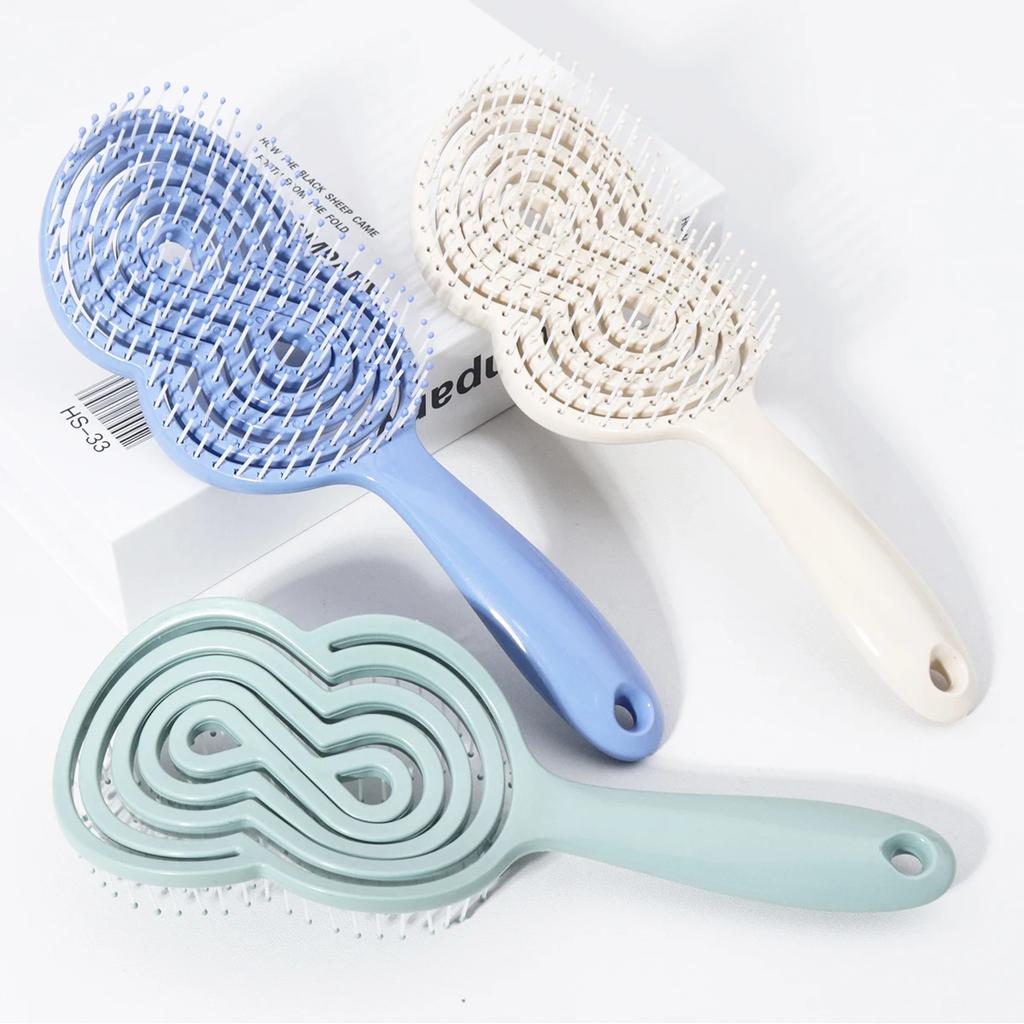 1 Piece of Advanced Hollow Comb Hair Brush - Anti-Static, Hollow Design Easy to Comb Hair, Special for Real Hair Wigs