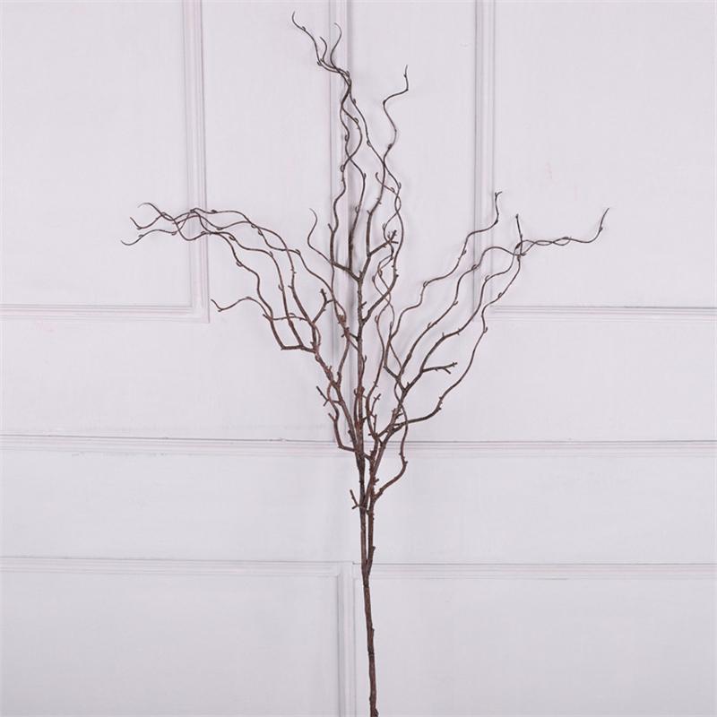Simulation of 4-fork Willow and Rattan Flower Arrangement Supplies Home Accessories Artificial Simulation Flower Soft with Dead