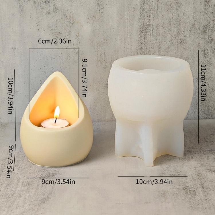 Silicone Crafts Moulds Raindrop Shaped Pen Holders Molds Candle Holders Mould