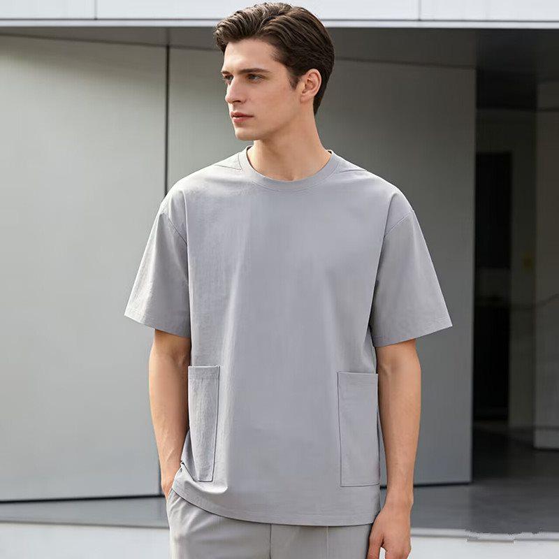 Quick-Dry Ice Silk Men's Short Sleeve Round Neck Tee for Summer Running & Fitness