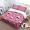 "Pink Skull Pattern Decoration Set" Exquisite three-piece bedding set gift for kids and adults