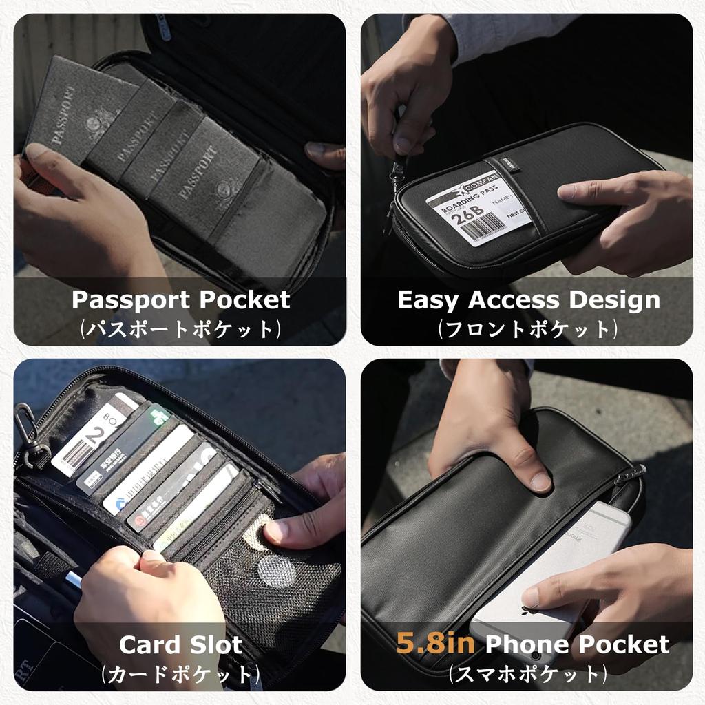 Passport Passport Travel Neck Large Passport Overseas Business Trip [YAPJEB] Anti-Skimming Case, Cover, Passport/Card Case, Wallet, Strap,