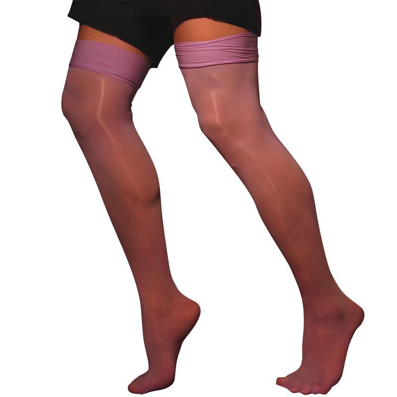 1 Çift Şeffaf Parlak Nefes Alabilir İz Bırakmayan Erkek Şeffaf Ultra İnce Yağ Parlak Çorap Tayt