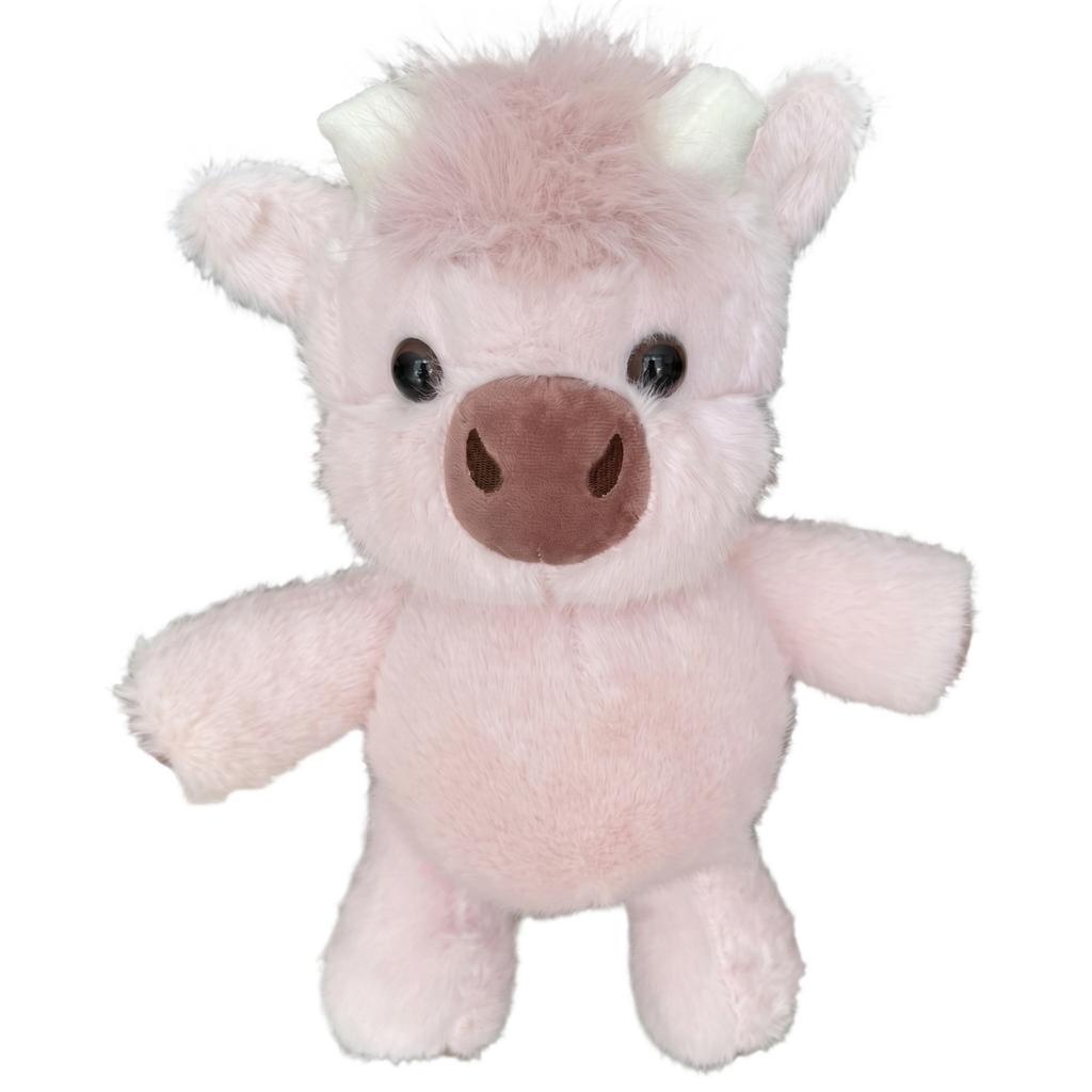 Highland Cow Plush Toy Soft Stuffed Animal with Fluffy Fur and Horns for Kids and Adults Cuddly Plushie for Home Office Decor Gift