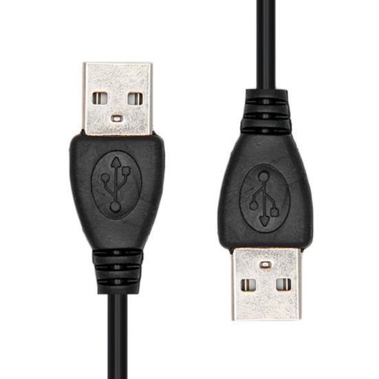 Schwarzes USB 2.0-Stecker-zu-Stecker-Verlängerungsstecker-Adapterkabel, Datenkabel, 0,5 m