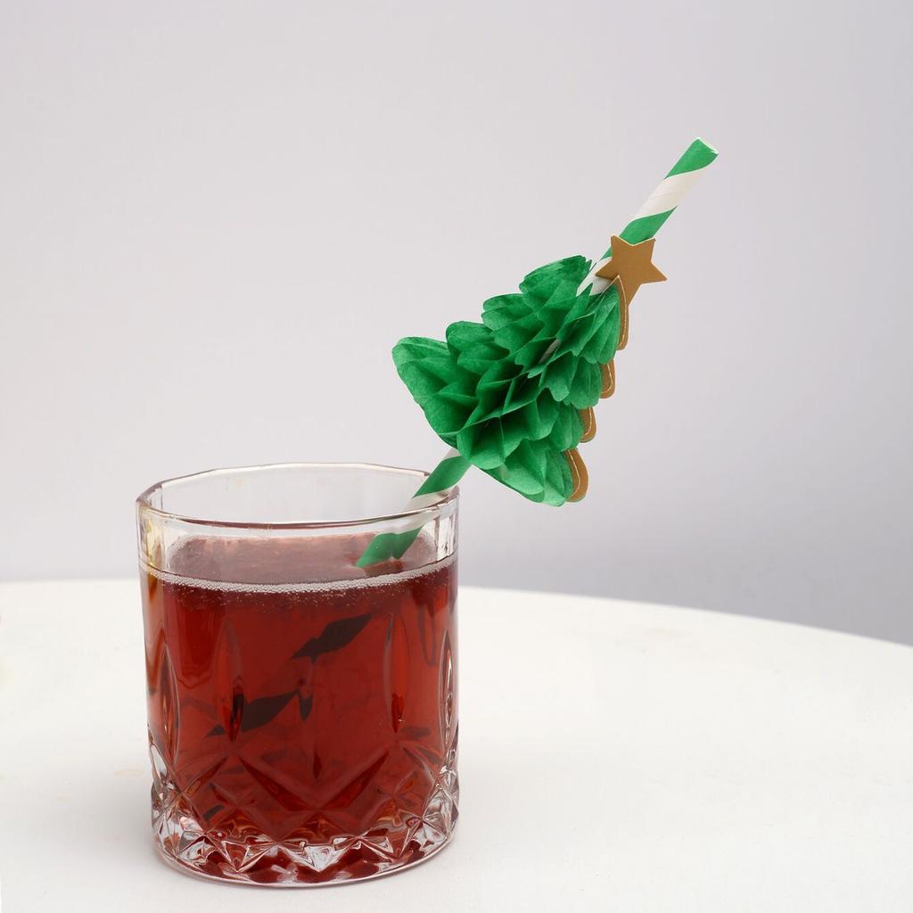 50PCS Paper Honeycomb Straws Holiday Party Decoration Disposable Drinking Tubularis Party Suppliers