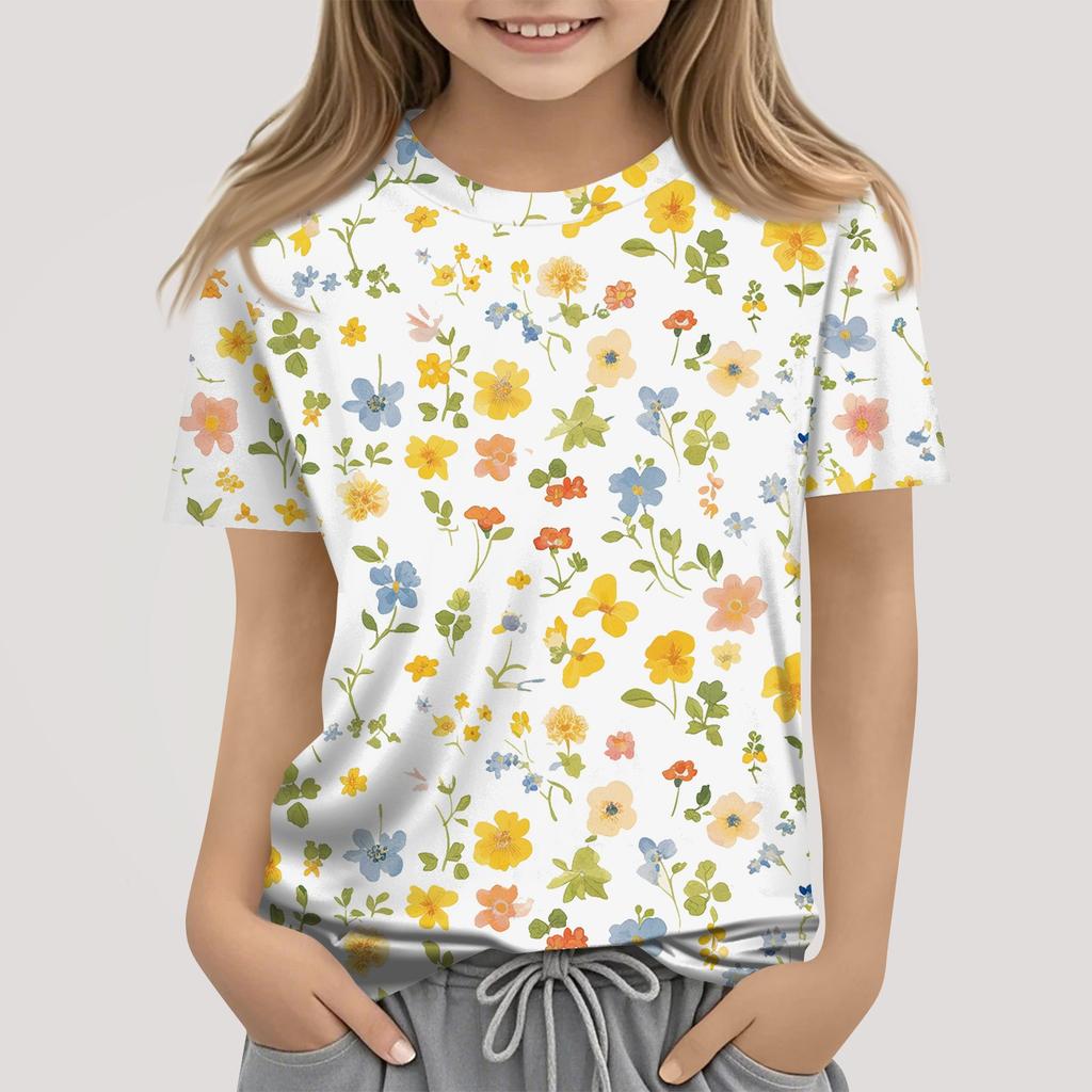 Dívčí chlapecká trička pro batolata Dětské top chlapecké a dívčí tričko s krátkým rukávem