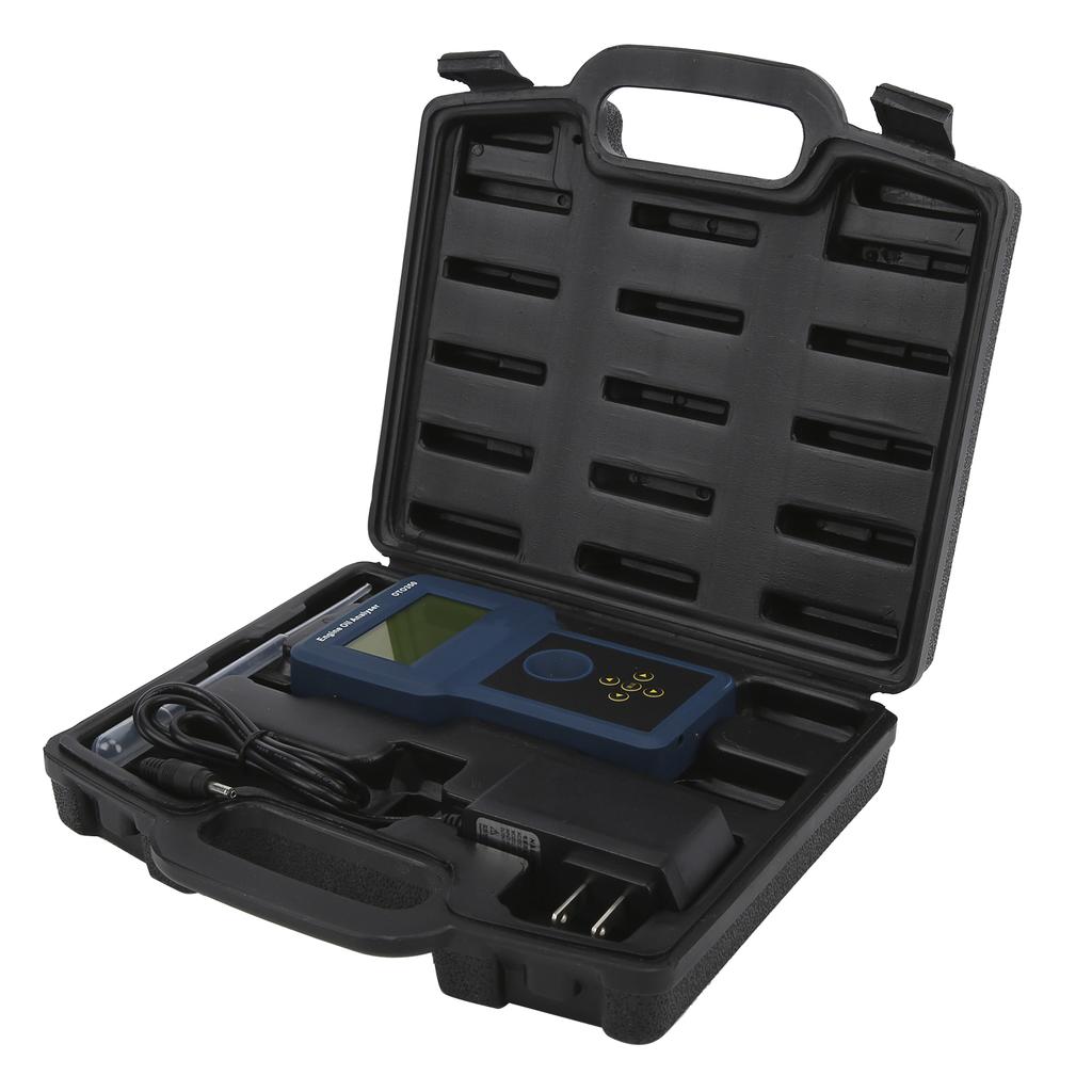 OTO350 Öltester, LED-Anzeige, wiederaufladbares Analysator-Testgerät für Diesel-Benzinmotoren, US-Stecker 100–240 V
