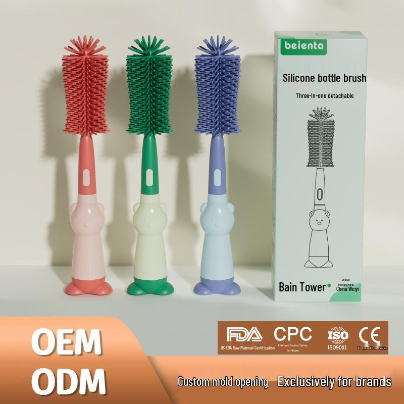 Silicone Baby Bottle & Nipple Cleaning Brush Set