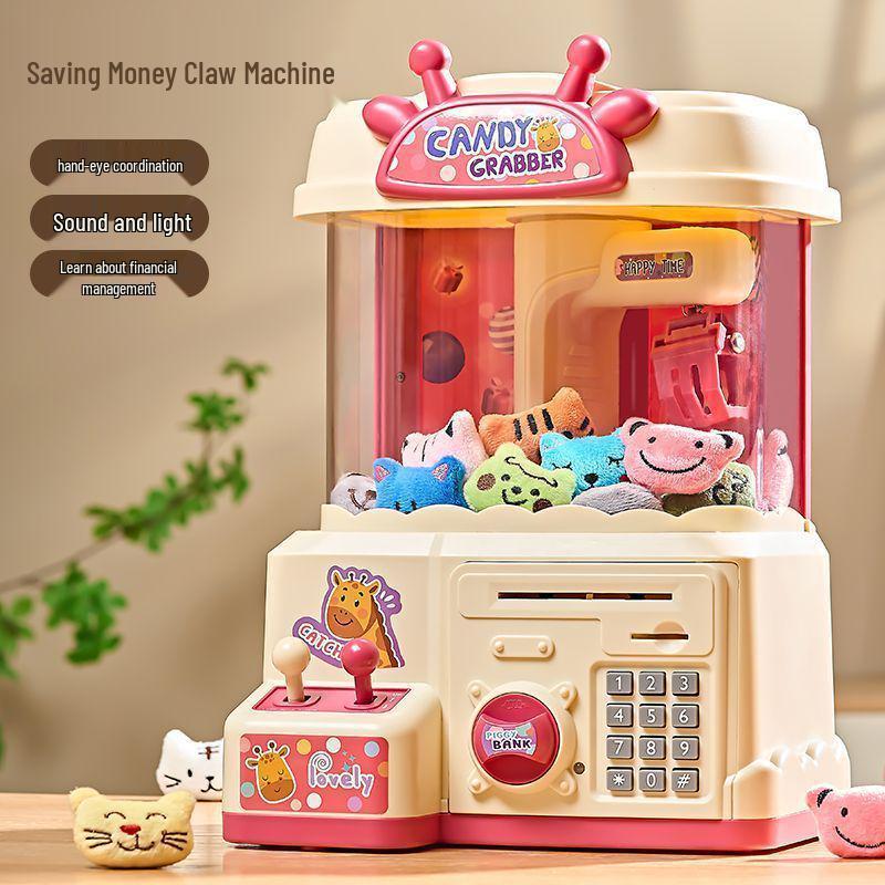 Kids' Piggy Bank Claw Machine Toy Set – Educational Birthday Gift for Girls Ages 3-6