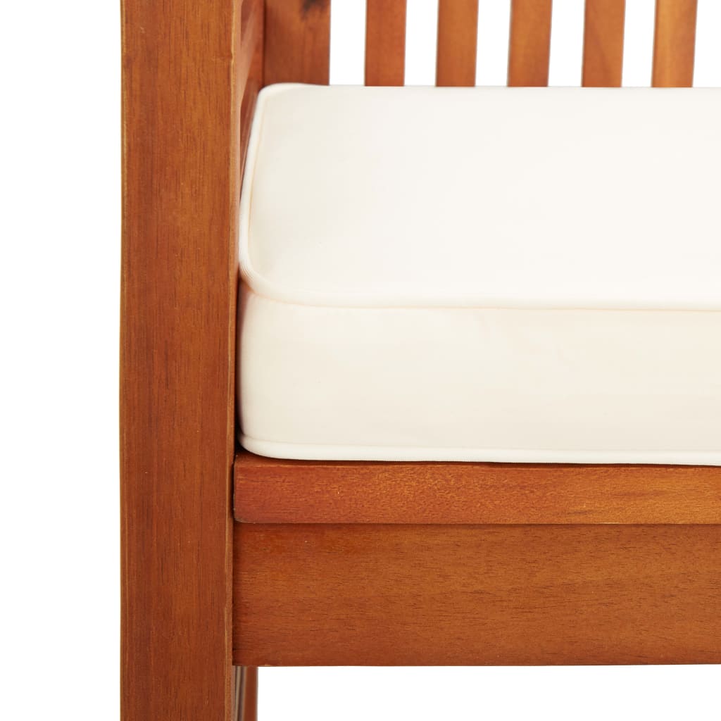 3 Seater Garden Bench with Cushions 150 cm Solid Acacia Wood