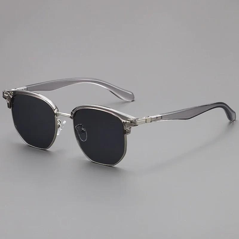 Trendy Wood Grain Polarized Sunglasses Small Face Anti-Uv Retro Style For Men And Women
