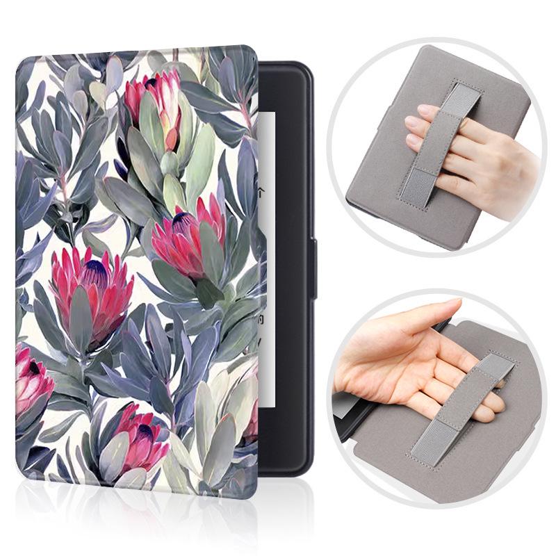 Handheld Protective Case for Kindle Paperwhite 3/2 – Slim Painted Shell with Hand Holder
