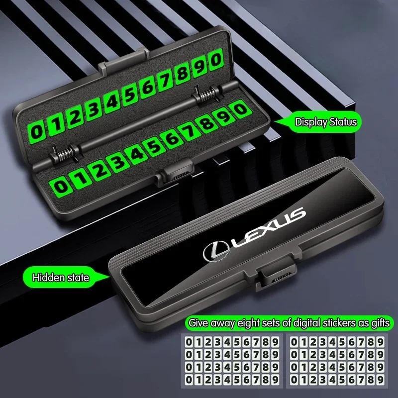 

2026 Hot Interior Stickers Car Metal Alloy Temporary Parking Card For Lexus F SPORT ES RX NX LS UX LM LX GX LC RZ IS CT GS RC HS