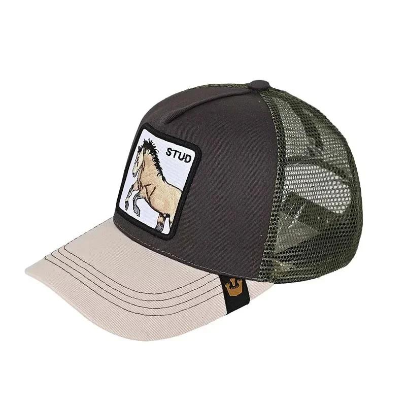 Șepci de baseball Bărbați, femei, șapcă snapback hip hop, cu animale de modă, broderie de vară, șapci de camioner din plasă respirabilă, îmbrăcăminte de stradă, os