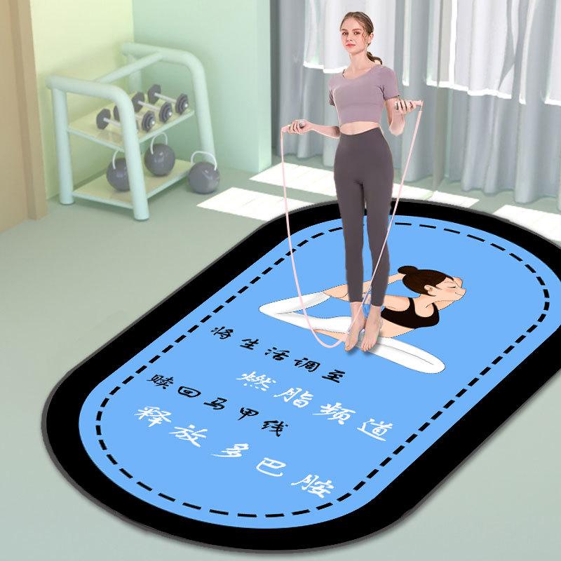 Dicke Cartoon-Yogamatte: Schallisolierung, Stoßdämpfung, Griffigkeit für Fitness & Übungen