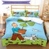 3pcs The Adventures of Tintins Design Cover Set - HD Printed Bedding with 1 Cover and 2 Pillowcases - Perfect for Home and Dorm Decor