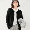Women S Long Sleeve Round Neck Straight Fit Cardigan Sweater