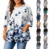 Damen Mode Übergröße Bedruckte Kurzarmbluse Für Elegantes Pendeln Und Freizeitkleidung