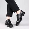 Strictly selected men's casual leather shoes crocodile pattern fashion platform leather wedding shoes British style business dress Wenzhou men's shoes