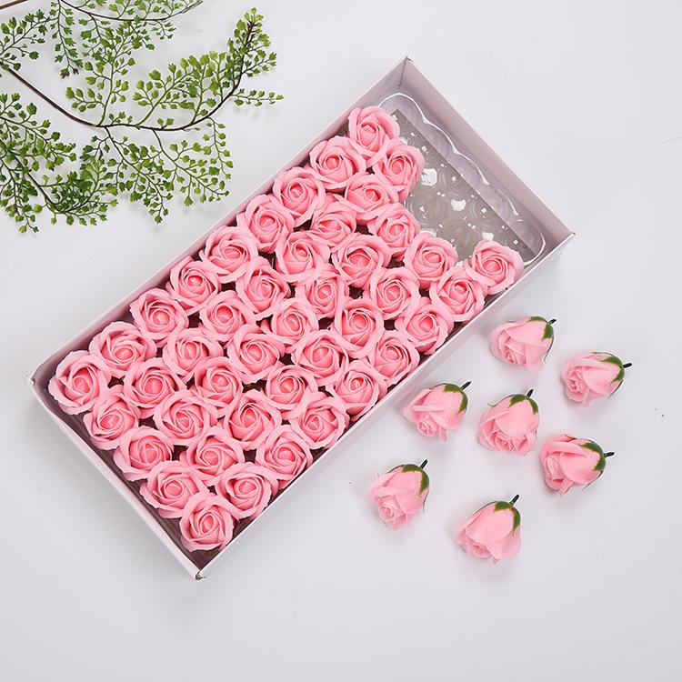 50pcs/box Soap Roses Romantic Wedding Valentine's Day Gift Wedding Home Decoration Holding Flowers Party Flower Decor Supplies