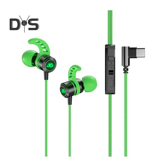 

Высококачественные игровые наушники-вкладыши Проводные наушники Стереозвук Шумоподавление Сверхлегкие наушники-вкладыши Универсальные проводные наушники зелёный