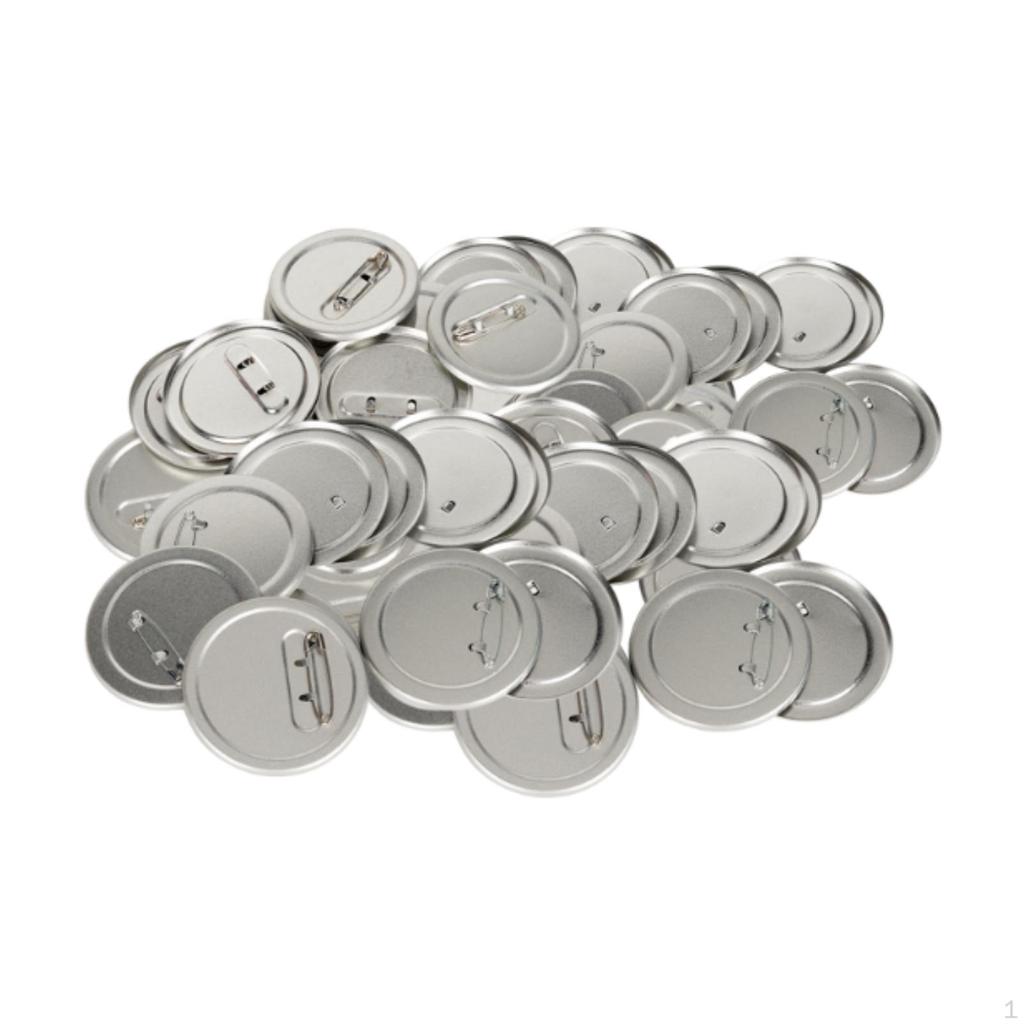 100 Pieces Blank Badge Button Parts Making Tinplate Pin for DIY