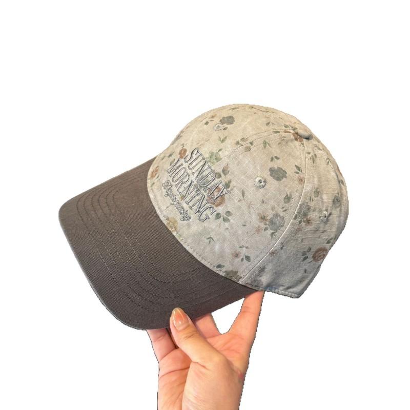 2026 Colorblock Floral Baseball Cap High Quality Casual Sun Hat Women