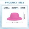 PATIKIL 2.3-inch Mini Formal Hats, Set of 12, Miniature Doll Hats for Crafts, Hair Accessories, Dolls, Snowmen, and Decorations, Black