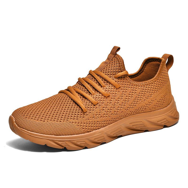 Red Sports Shoes For Men Breathable Mesh Non-slip Walking Sneakers Man Casual Shoes Outdoor Lightweight Lace Up Running Shoes