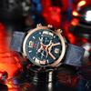 VA VA VOOM Mens Quartz Watches New Six Needle 8329 Casual Men's Watch Business Waterproof Date Quartz Watch Men Fashion Luminous Sport Clock