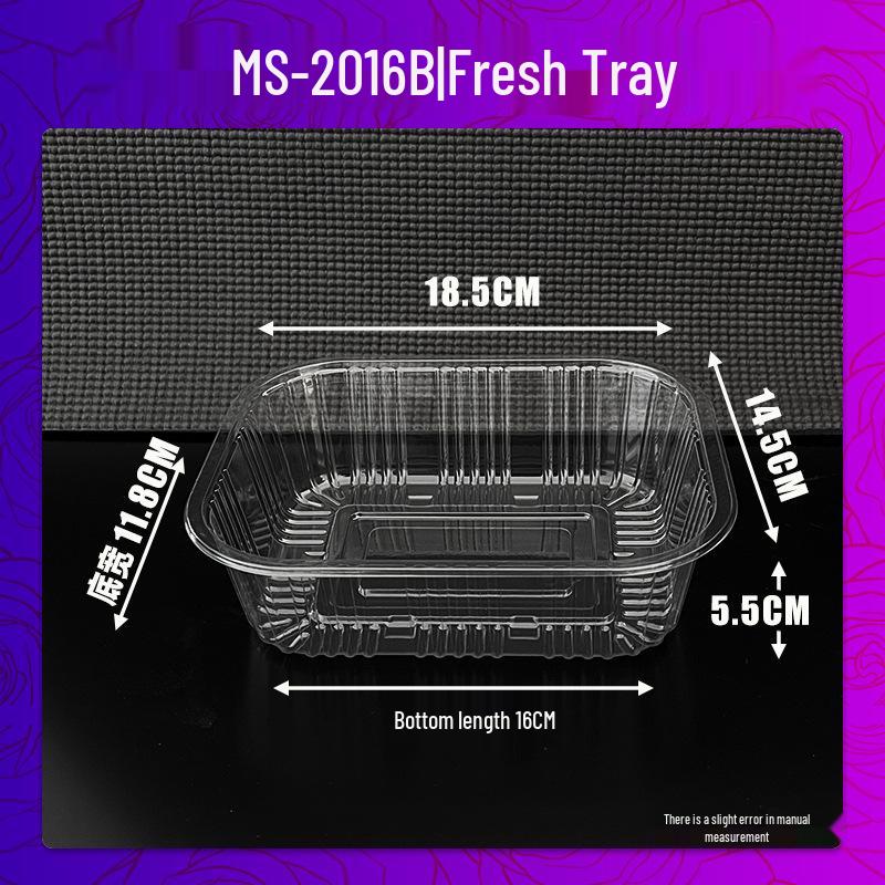 Transparent Disposable Fruit & Vegetable Tray - Fresh Food Packaging Box Without Lid