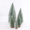 Christmas Mini Green & White Cedar Needle Tree Desktop Ornament