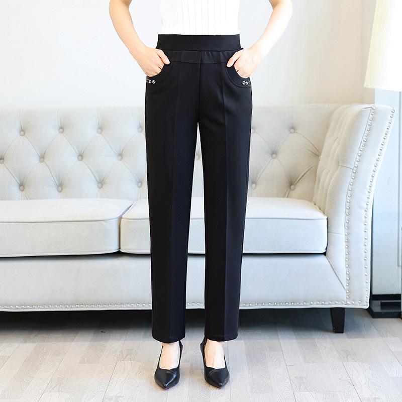 

Lamb Plush Mother Autumn and Winter Style Plush Thickened Long Trousers Warm Cotton Pants Elastic Waist Middle-aged and Elderly Women Wear Outside XL