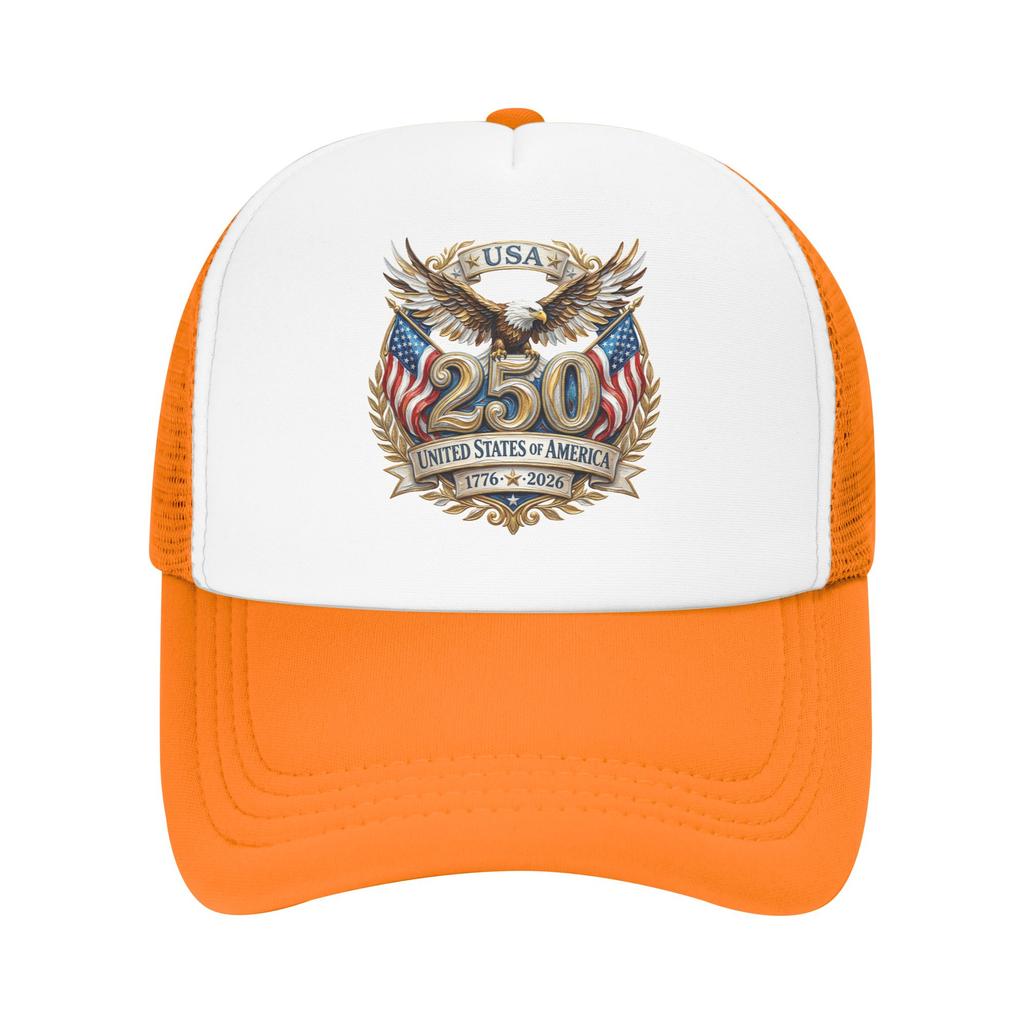 Years of Freedom Eagle Mesh Baseball Caps Unisex Sun Hat Independence Day Dad Hat Adjustable Summer Trucker Caps