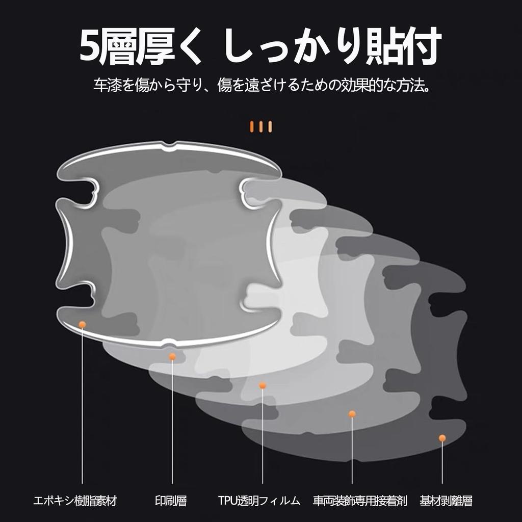 MochiMingle Door Handle Protector, For Cars, Transparent, Silica Material, Door Knob Protector, 8