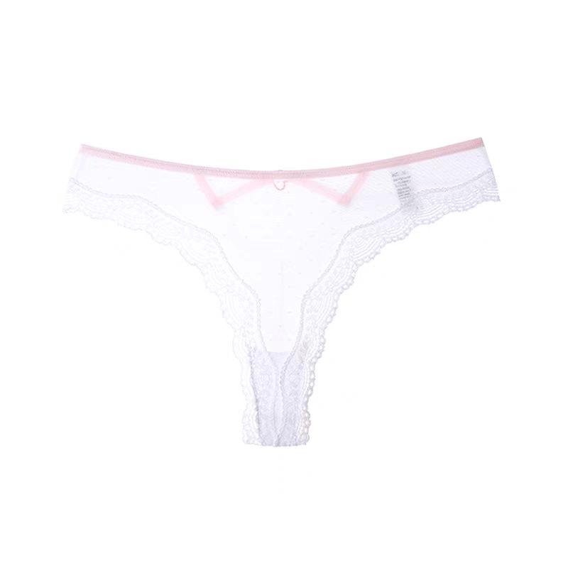 

Чистое и Сексуальное Кружевное Бесшовное Бикини со Средней Посадкой - Трусики-стринги с Тонкими Бретельками и Треугольной Чашкой для Женщин (80-140 цзинь) M (80-120 jin)