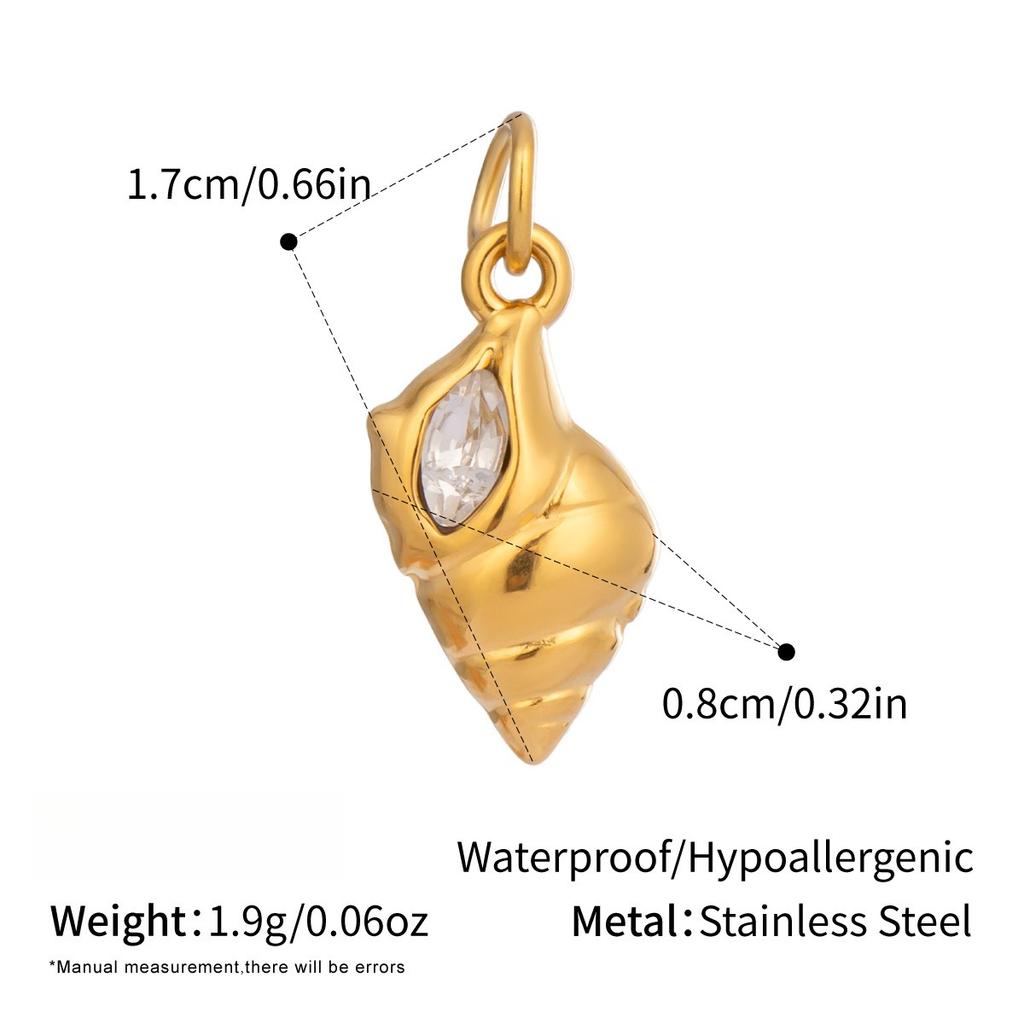  3PCS/Bag Ocean Style Seahorse Fish Conch DIY Jewelry Accessories Combination Pendant Handmade DIY Accessory