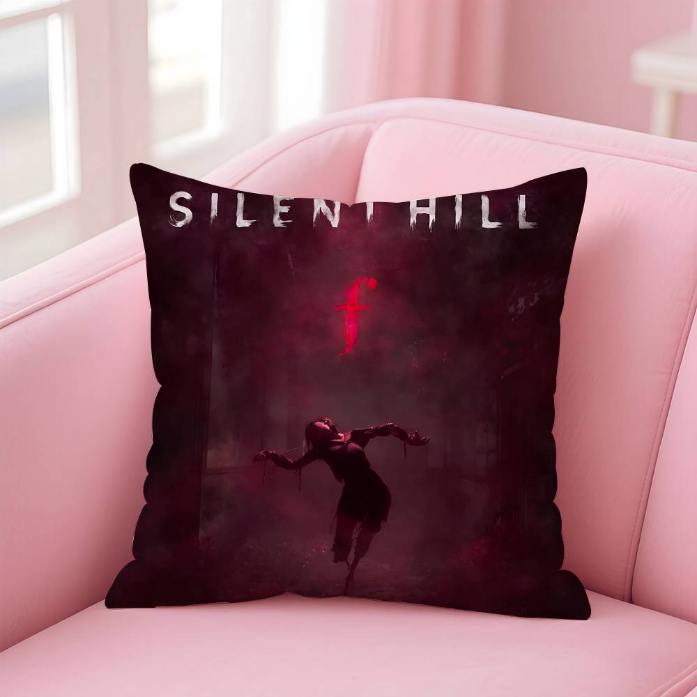 3Horrible Movie S-Silent Hill 3 Pillow Case Anti-dustmite Pillowcase Invisible Zipper Silky Short Plush Sofa Cushion Cover