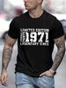 " LIMITIERTE 1971 EDITION" Buchstabenprint Lässige Rundhals-Kurzarm-Oberteile für Herren, Mode Lässiges Sommer-T-Shirt Geburtstagsgeschenke