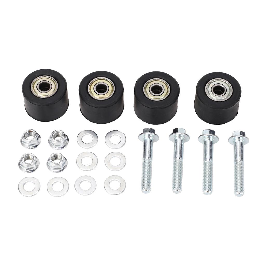 4PCS Chain Roller Guide Set High Performance Iron Bearing Steel for YFZ 350 Banshee 1987 To 2006 Black