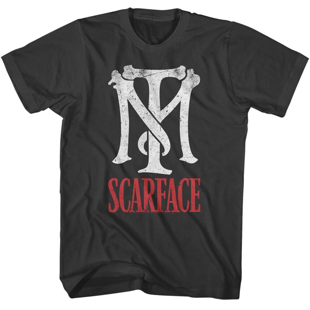 Scarface TM Logo T shirt Licensed Mob Mafia AL Pacino Tony Montana Tee Black M