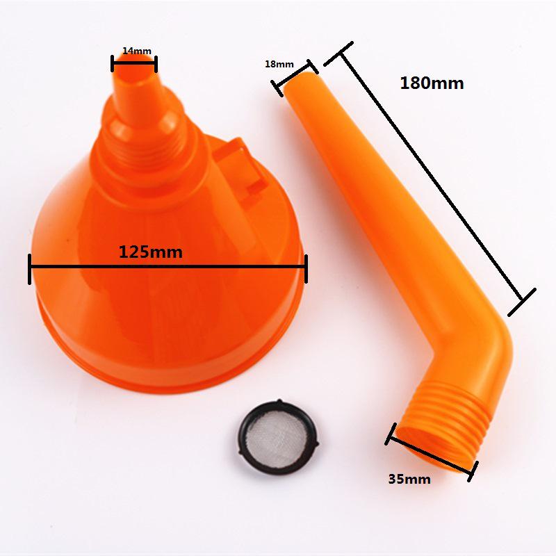 Large Hands-Free Fuel Funnel with Filter Screen for Gasoline and Engine Oil